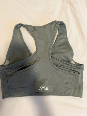 AYBL Sage Green Racerback Sports Bra with Supportive Band